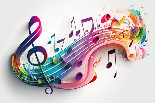 colorful music notes